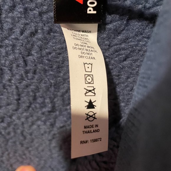 NWT IVL Keep It Toasty Polartec Half Zip Pullover Sherpa Fleece Jacket in Navy - Picture 7 of 12